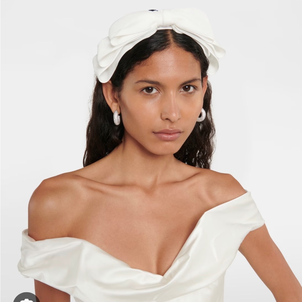Jennifer Behr Katya headband - white satin